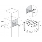 Духовой шкаф MEFERI MEO608WH MICROWAVE компактный с СВЧ