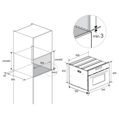 Духовой шкаф MEFERI MEO608WH MICROWAVE компактный с СВЧ Духовой шкаф MEFERI MEO608WH MICROWAVE компактный с СВЧ