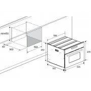 Духовой шкаф MEFERI MEO608WH MICROWAVE компактный с СВЧ