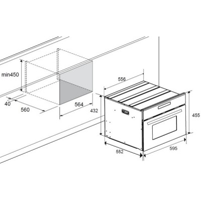 Духовой шкаф MEFERI MEO608WH MICROWAVE компактный с СВЧ Духовой шкаф MEFERI MEO608WH MICROWAVE компактный с СВЧ