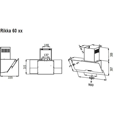 Вытяжка Evelux Rikka 60 BG Вытяжка Evelux Rikka 60 BG