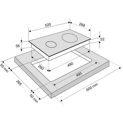 Варочная панель KRONA FORTE 30 BL индукционная Варочная панель KRONA FORTE 30 BL индукционная