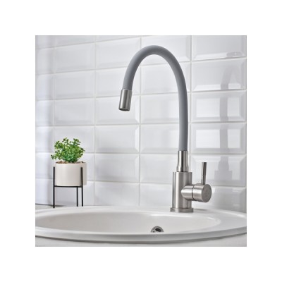 Смеситель Handmade SUS124GY-016F, серый/нерж.сталь Смеситель Handmade SUS124GY-016F, серый/нерж.сталь