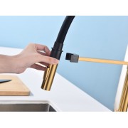 Смеситель Paulmark Halt Ha214021-BG, брашированное золото