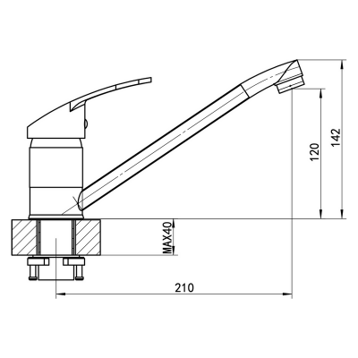 Смеситель Florentina Тара нуар классик Смеситель Florentina Тара нуар классик