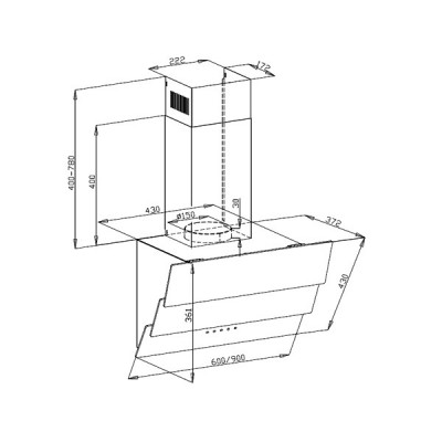 Вытяжка MAUNFELD MANCHESTER LIGHT 60 черное стекло Вытяжка MAUNFELD MANCHESTER LIGHT 60 черное стекло