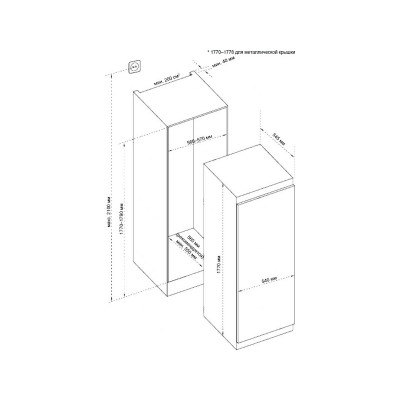 Холодильная камера De Dietrich DRL1770EB встраиваемая Холодильная камера De Dietrich DRL1770EB встраиваемая