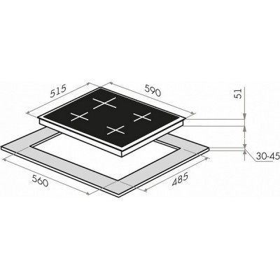 Варочная панель MAUNFELD EGHE.64.43CB/G газовая Варочная панель MAUNFELD EGHE.64.43CB/G газовая