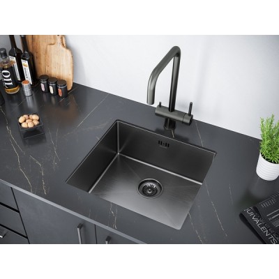 Мойка Paulmark Marx PM214844-GM, вороненая сталь Мойка Paulmark Marx PM214844-GM, вороненая сталь