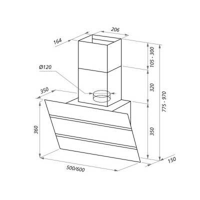 Вытяжка MAUNFELD BRIDGE Line 60 черный/полоска "Cатин" Вытяжка MAUNFELD BRIDGE Line 60 черный/полоска "Cатин"