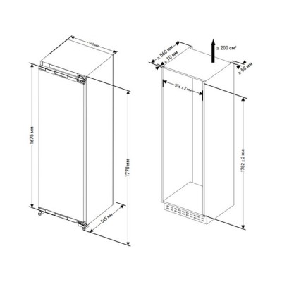 Морозильная камера MEFERI MBF177 TOTAL NO FROST COMFORT встраиваемая Морозильная камера MEFERI MBF177 TOTAL NO FROST COMFORT встраиваемая