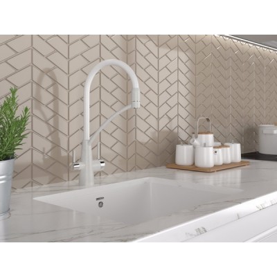 Смеситель Paulmark Siegen Si213111-331, белый/хром Смеситель Paulmark Siegen Si213111-331, белый/хром