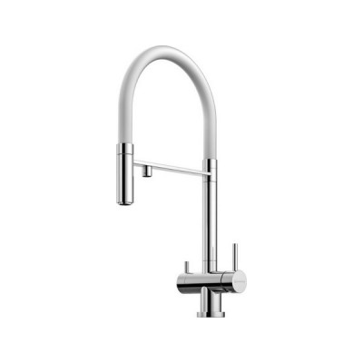 Смеситель Omoikiri Kanto-C-WH латунь/хром/белый (4994015) Смеситель Omoikiri Kanto-C-WH латунь/хром/белый (4994015)