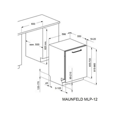 Посудомоечная машина MAUNFELD MLP-12I Light Beam Посудомоечная машина MAUNFELD MLP-12I Light Beam