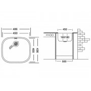 Мойка Ukinox Модерн MOP450.400 -GT8C