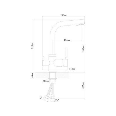 Смеситель Dr.Gans АКЦЕНТ графит Смеситель Dr.Gans АКЦЕНТ графит