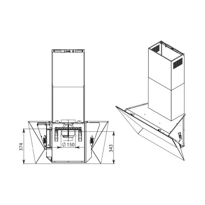 Вытяжка Falmec PRISMA WHITE 85 Вытяжка Falmec PRISMA WHITE 85