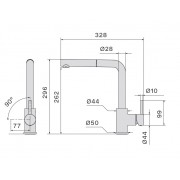 Смеситель Falmec PURE STEEL CORNER