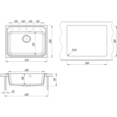 Мойка Dr.Gans КАРДИНАЛ 570 дюна Мойка Dr.Gans КАРДИНАЛ 570 дюна