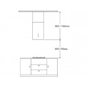 Вытяжка MEFERI TUBE35IX ISLA ULTRA