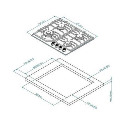 Варочная панель Kuppersberg FS 610 W Silver газовая Варочная панель Kuppersberg FS 610 W Silver газовая