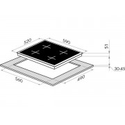 Варочная панель MAUNFELD EEHS.642VC.3CS/KG комбинированная