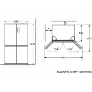 Холодильник MAUNFELD MFF190NFDSB