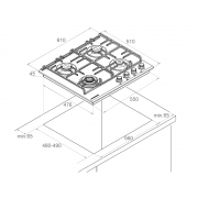 Варочная панель Kuppersberg FS 603 W Silver газовая
