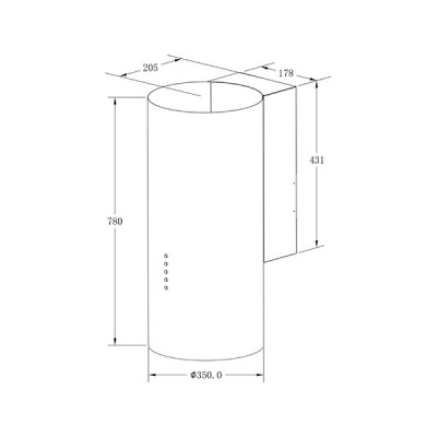 Вытяжка MEFERI TUBE35BK ULTRA Вытяжка MEFERI TUBE35BK ULTRA