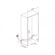 Холодильник HIBERG S-RFS 800 W inverter встраиваемый