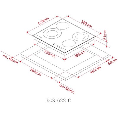 Варочная панель Kuppersberg ECS 622 C электрическая Варочная панель Kuppersberg ECS 622 C электрическая