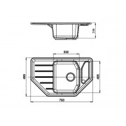 Мойка Granfest GF - C800E бежевый
