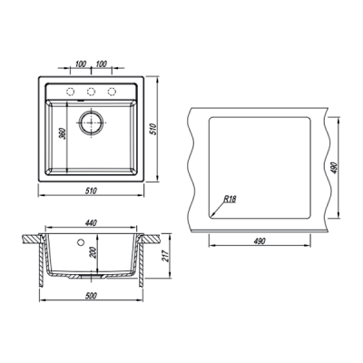 Мойка Florentina Липси 510 жасмин Мойка Florentina Липси 510 жасмин