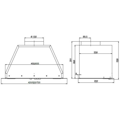 Вытяжка Elikor Врезной блок Flat 52П-650-К3Д черный Вытяжка Elikor Врезной блок Flat 52П-650-К3Д черный