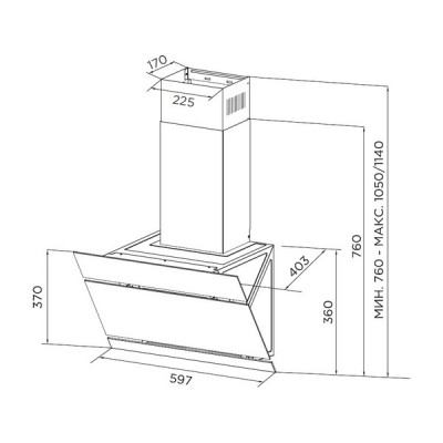 Вытяжка Midea MH60AN668GB Вытяжка Midea MH60AN668GB