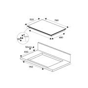 Варочная панель Bertazzoni P786IM3В2NE индукционная