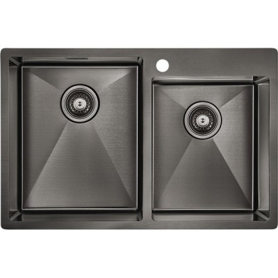 Мойка Paulmark Berman PM517851-GM, вороненая сталь Мойка Paulmark Berman PM517851-GM, вороненая сталь