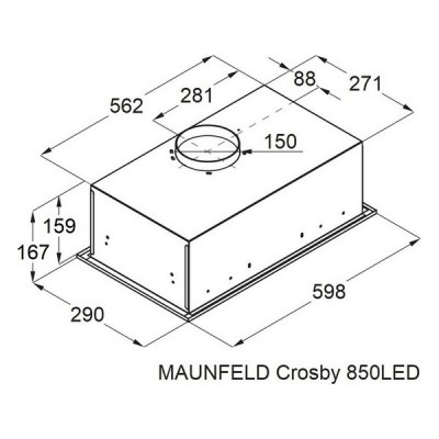 Вытяжка MAUNFELD Crosby 850LED белый Вытяжка MAUNFELD Crosby 850LED белый