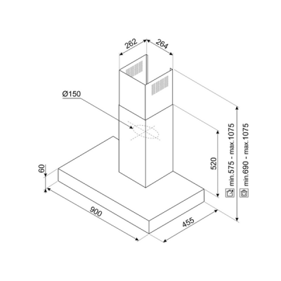 Вытяжка SMEG KBT9L4VN Вытяжка SMEG KBT9L4VN