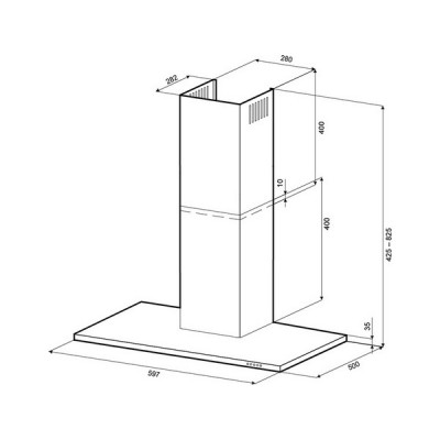 Вытяжка KRONA RINA 600 inox PB Вытяжка KRONA RINA 600 inox PB