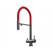 Смеситель Omoikiri Kanto-GM-R латунь/вороненая сталь/красный (4994013)