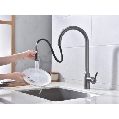 Смеситель Paulmark Universal Un213880-GM, вороненая сталь Смеситель Paulmark Universal Un213880-GM, вороненая сталь