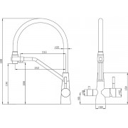 Смеситель Arona ARM 305 SATIN нержавеющая сталь