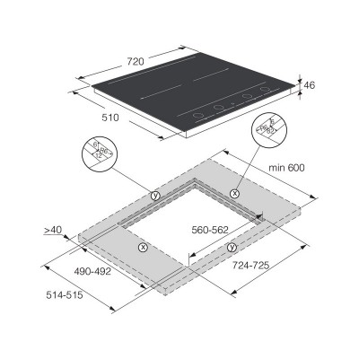 Варочная панель ASKO HID754MFC индукционная Варочная панель ASKO HID754MFC индукционная