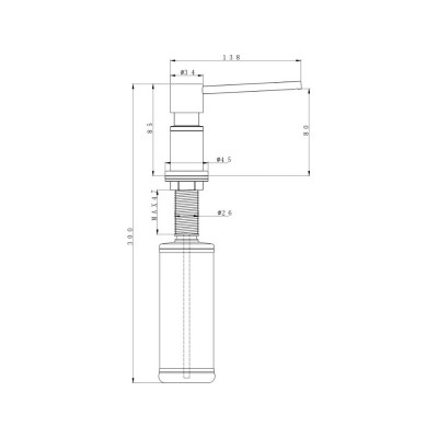 Дозатор Paulmark KRAFT D003-BG, брашированное золото Дозатор Paulmark KRAFT D003-BG, брашированное золото