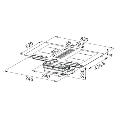 Варочная панель Franke FMA 8391 HI (340.0705.227) индукционная с вытяжкой Варочная панель Franke FMA 8391 HI (340.0705.227) индукционная с вытяжкой