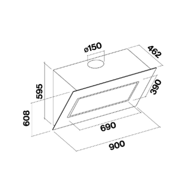 Вытяжка Falmec QUASAR GLASS WHITE 90 Вытяжка Falmec QUASAR GLASS WHITE 90