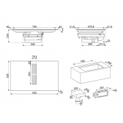 Варочная панель с вытяжкой SMEG HOBD682D2 индукционная