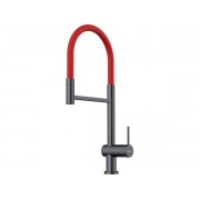 Смеситель Omoikiri Kanto-2 Plus-SB GM-R латунь/вороненая сталь/красный (4994460)