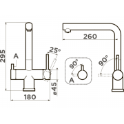 Смеситель Omoikiri Takamatsu-LG нерж. сталь/светлое золото (4994477)